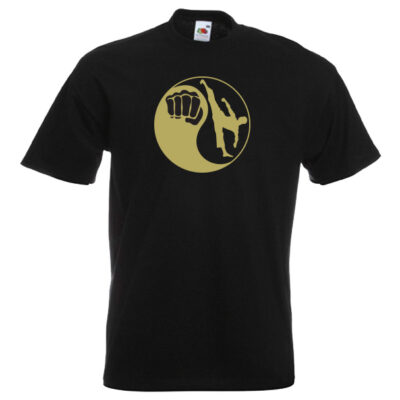 Yin Yang Men 22M8-gold-on-black-shirt