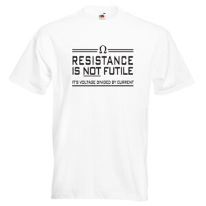 resistance is not futile G3-black-on-white-Tshirts