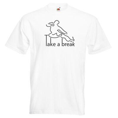 Take a Break Martial Art T-Shirt style-11-black-on-white-shirt