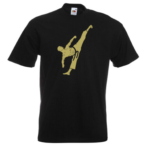 Martial Artist T-Shirt gold on black