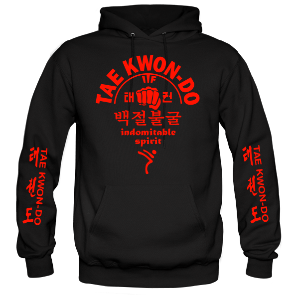 Fluorescent Red Taekwondo Hoodie